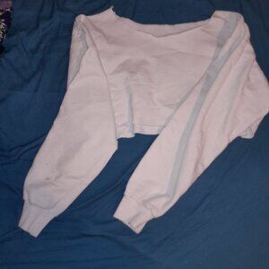 White cropped hoodie